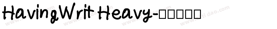 HavingWrit Heavy字体转换